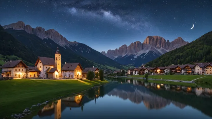 Lunar Delight Over South Tyrol
