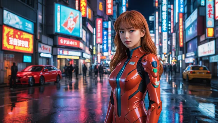 Asuka Shines in Neon