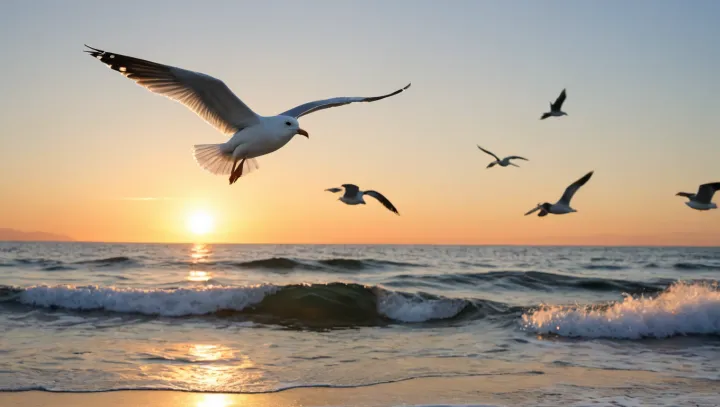 Seagulls' Aerial Dance