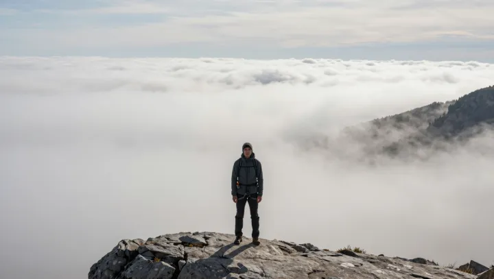 Почему облака оказываются у ног туристов