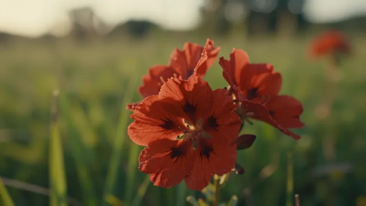 Красные цветы не выступают ради вашего восхищения