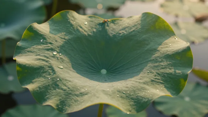 Листья лотоса, грязные поверхности и чистый уход