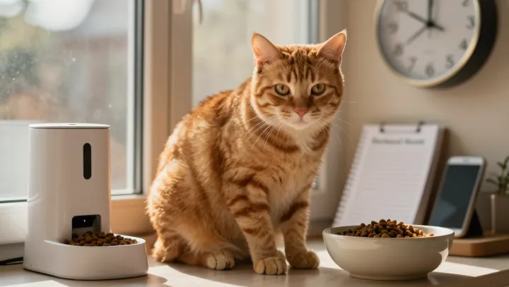 Váš zavalitý zrzavý kocour cvičí vás