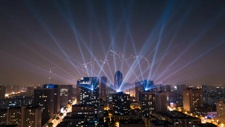Cities Swap Fireworks for Laser Skies