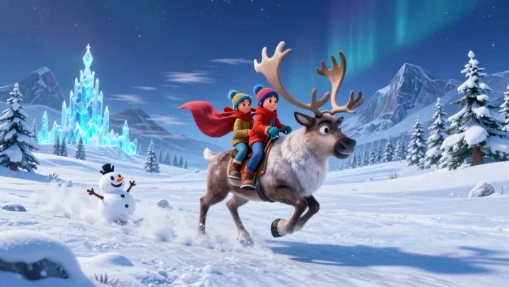 Снег слепит нас, а для оленя карта сокровищ что ли