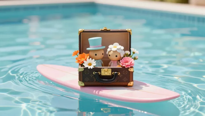 Два маскота у бассейна, а в голове уже логотип…