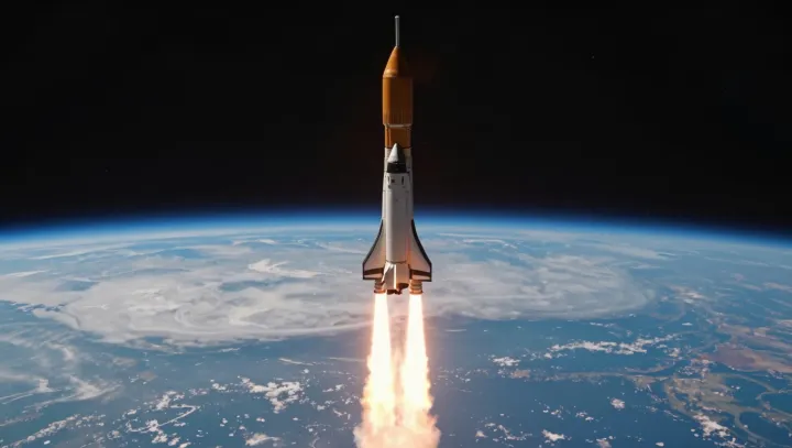 Ракеты выходят на орбиту, поворачивая вбок