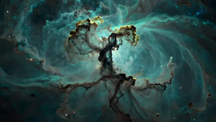 Hidden companion star exposed by a cosmic laser