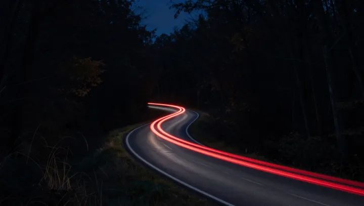 Malování dopravy světly aut