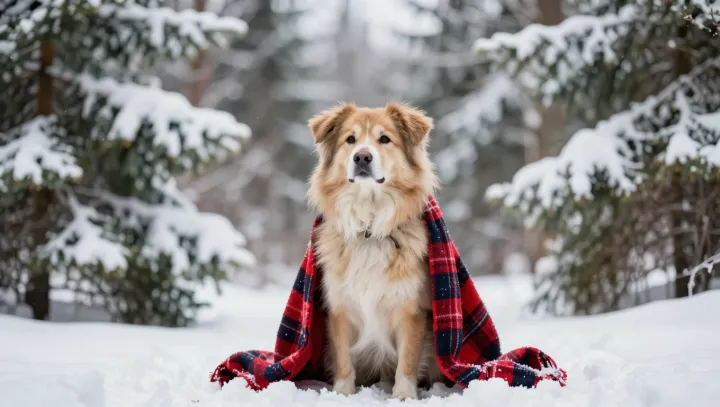 Pes se třese zimou a stačí jen šátek na krku?!