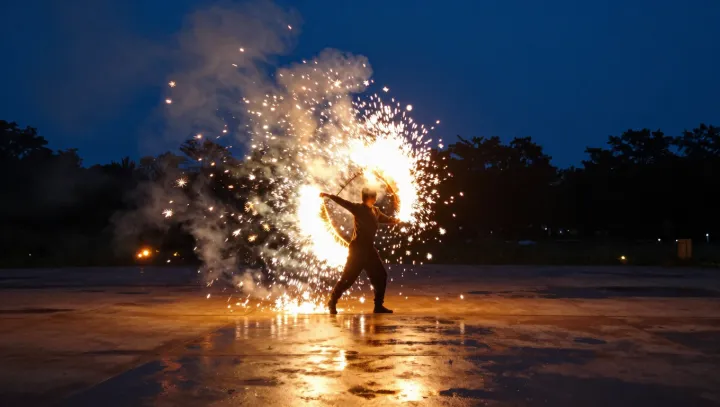 Ohnivá show v Gaze jako fyzika?! co to je