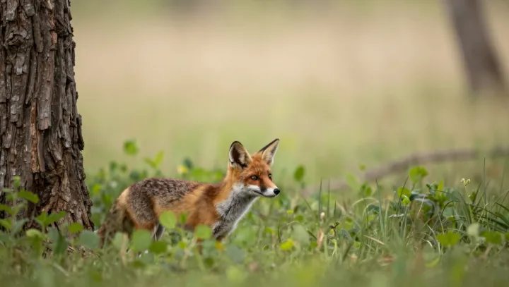 Когда лисице спасает жизнь неподвижность