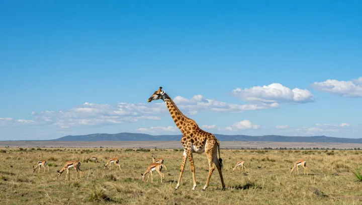 Жара адская, воды ноль, а жирафы такие спокойные…