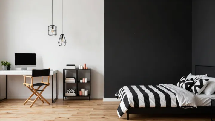 Může černobílý interiér působit větší?