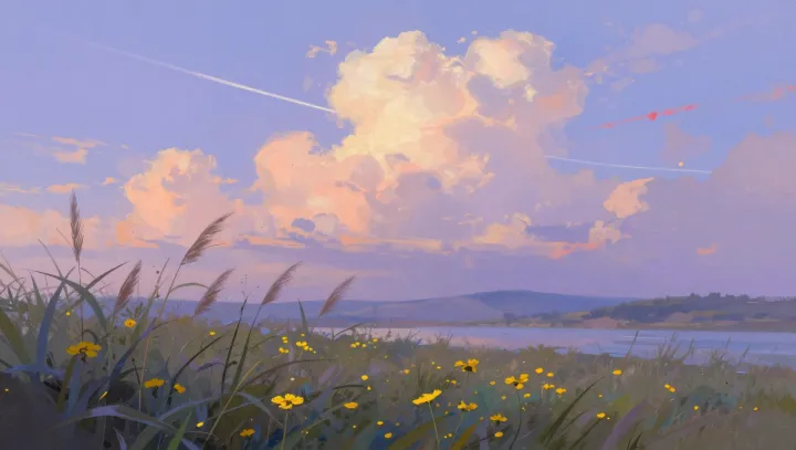 Почему небо кажется более синим, когда смотришь из травы