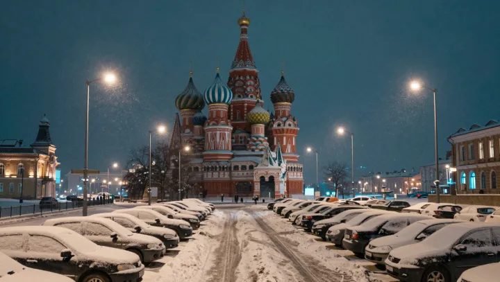 Vrstevnaté panorama Moskvy