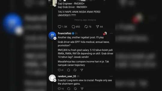 Gaji pemandu Grab lawan gaji jurutera