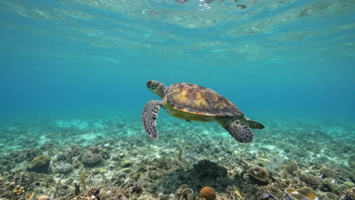 Želvy mořem podle neviditelné mapy