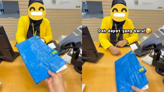 Beg Biru IKEA Rosak Rupanya Boleh Tukar Percuma