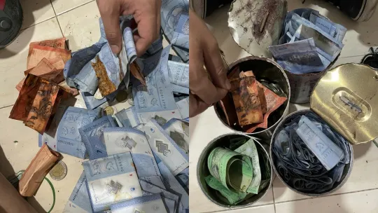 Duit Dalam Tabung Berkarat Lepas Lama Disimpan