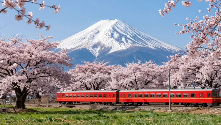 One Window, Three Clocks in Spring Japan