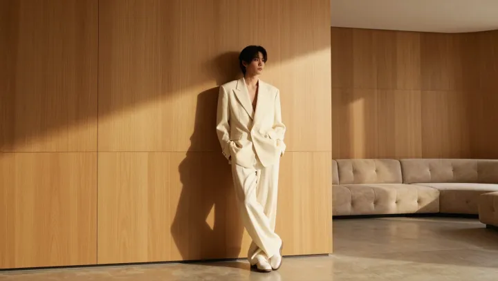 Белый костюм против осени