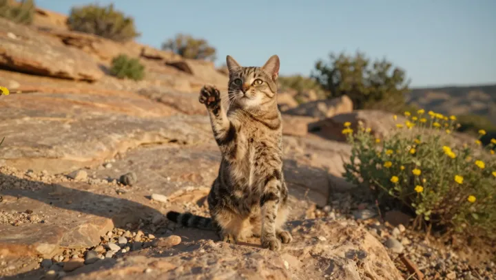 The desert cat that walks like a rope team