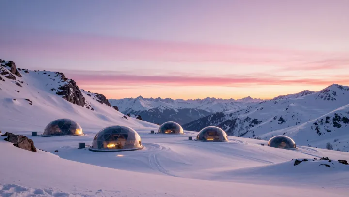 Glowing domes on a frozen climate archive
