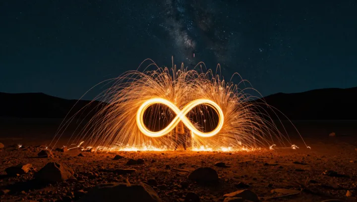Tiny phone sensor, desert, impossible stars