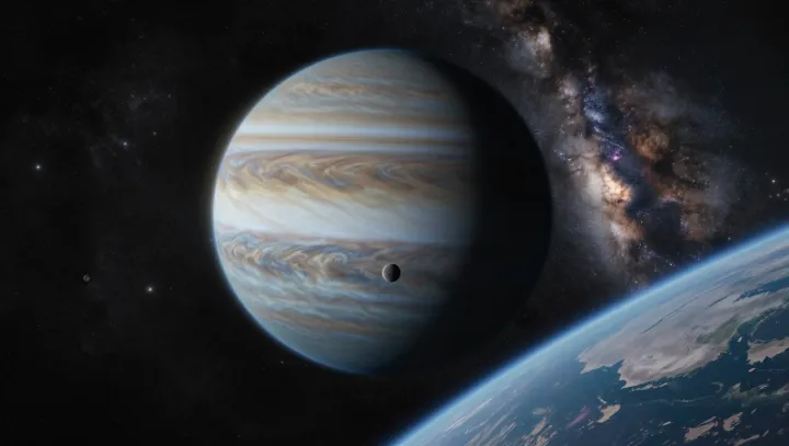 The hollow heft of a giant world