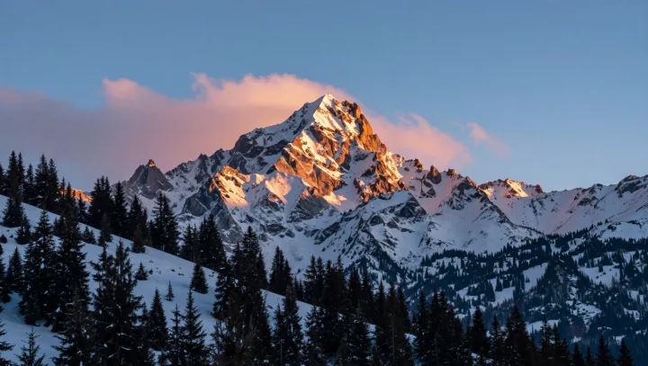 Why Cold Peaks Make Warmer Sunsets