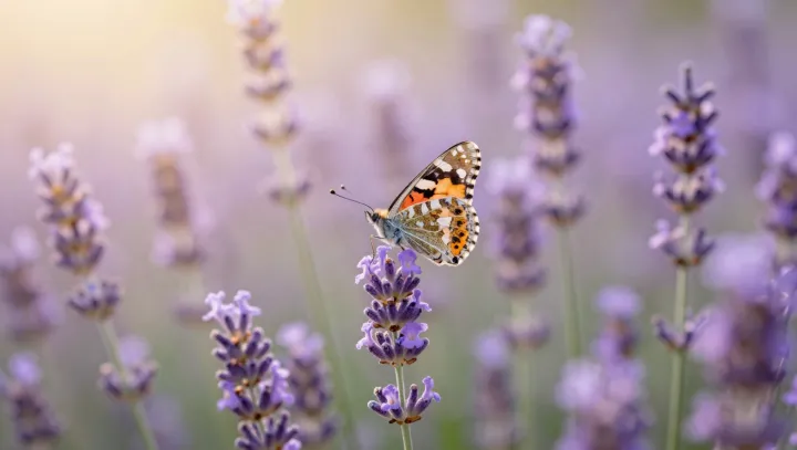 Powdered Wings on Fragile Lavender