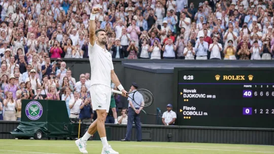 Djokovic mara selepas maraton lima jam
