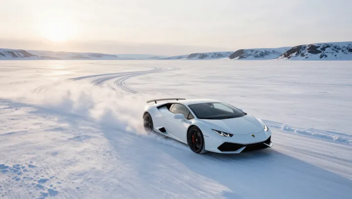 How a 600 hp supercar grips pure ice