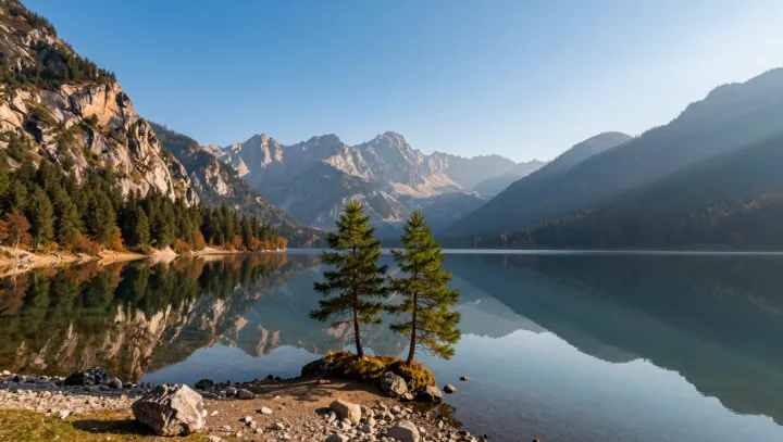 Why a mountain lake becomes sky made liquid