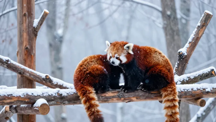 Red pandas and the physics of a built-in scarf