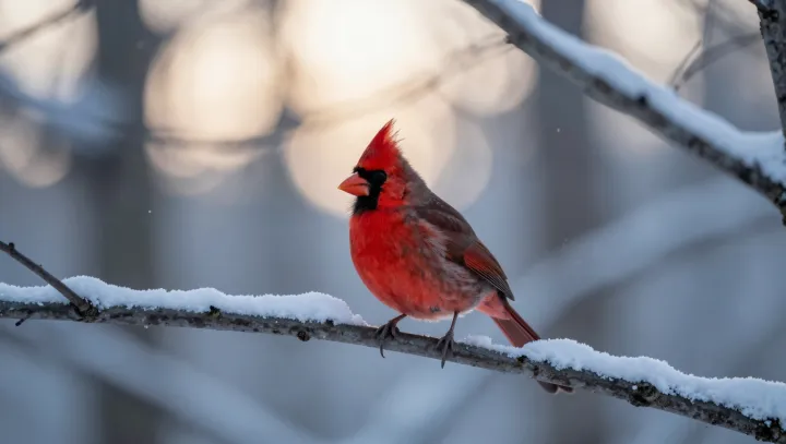 How a Cardinal Stays Warm on Bare Ice