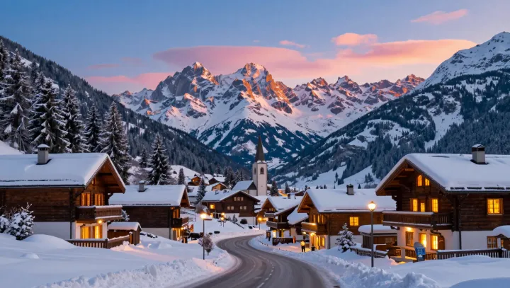 Why One Alpine Village Glows So Hard in Winter
