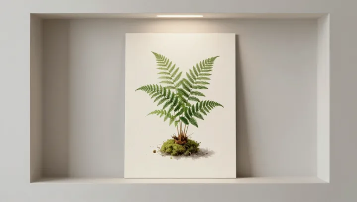 Fractal ferns and the physics of light