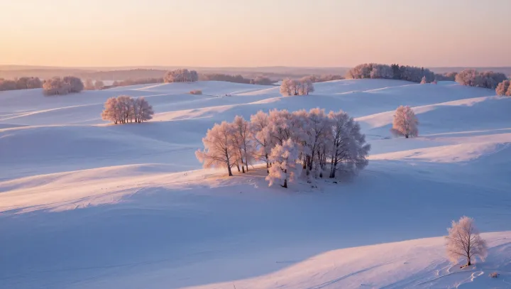 Why winter snowfields blush at sunrise