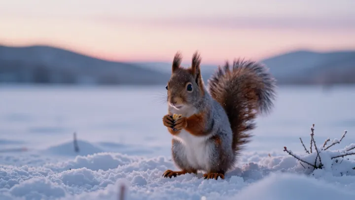 How Squirrels Sit Still On Snow And Stay Warm