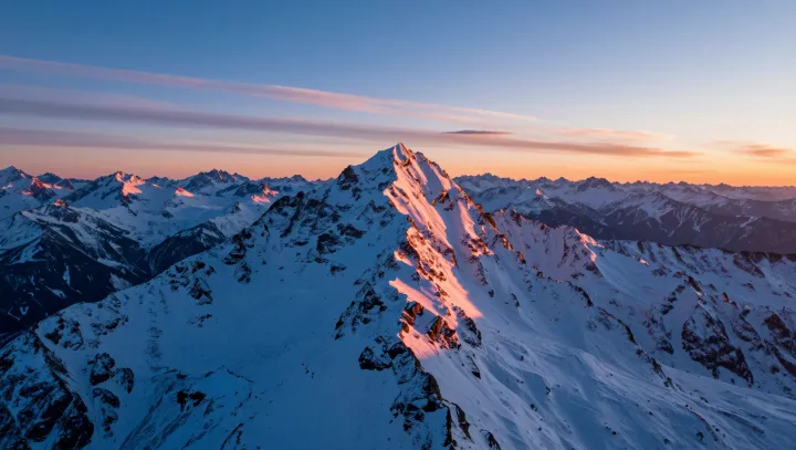 Why Alpine Snow Turns Pink Then Gold