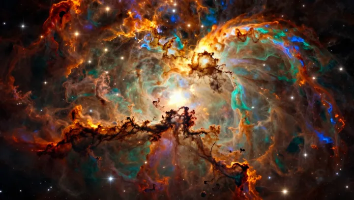 How Violent Young Stars Carve Nebular Lace