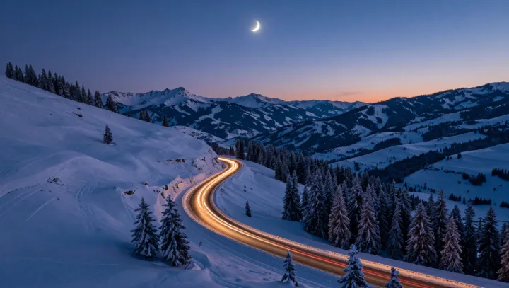 Turning Frozen Roads Into Rivers Of Light