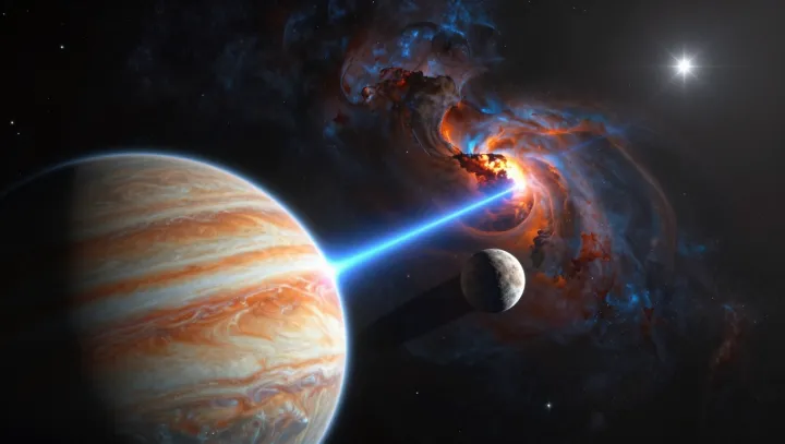 Hair‑thin jets that outshine galaxies