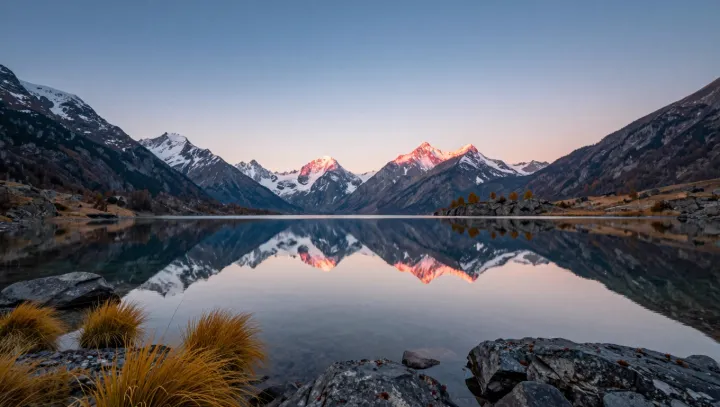 When a mountain lake becomes pure glass