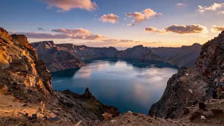 Why a red sunset can make a lake bluer