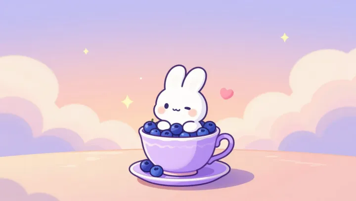 Berry Cup Cuddles Under A Soft Sparkling Sky