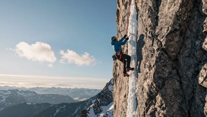 Steel Points On Empty Winter Rock