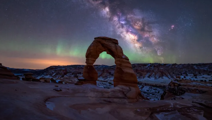 Two Ghostly Lights In One Polar Sky